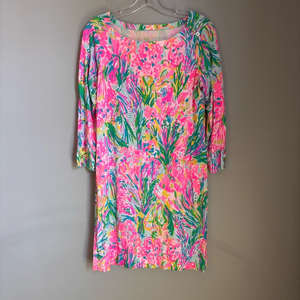 Lilly Pulitzer Bold Print Sophie 3/4 Sleeve SPF Dress